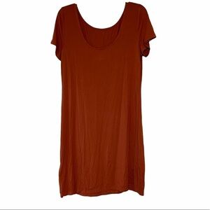 NWT Burnt Orange Gold Scoop-neck Dress Sz Medium